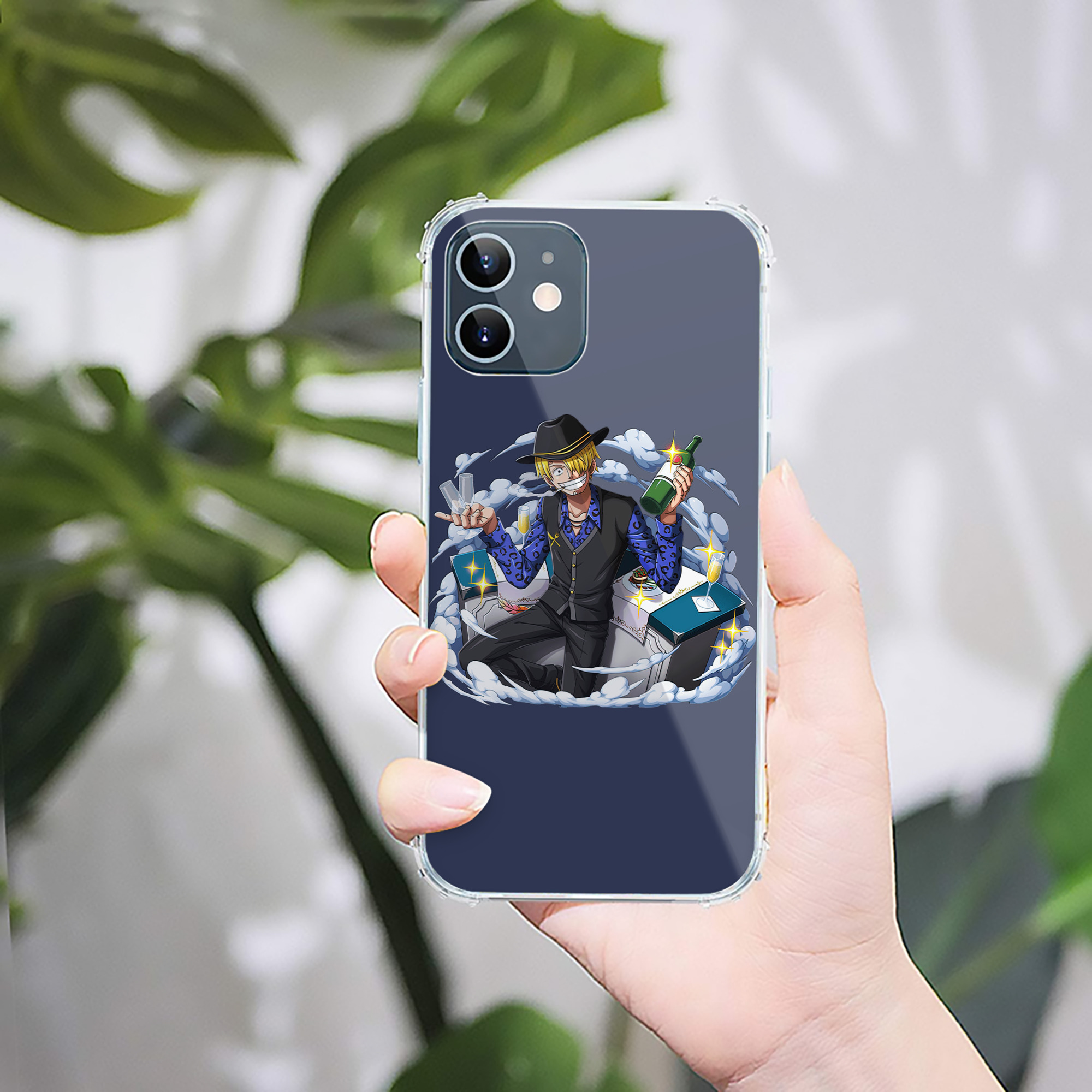（画像用） ワンピース サンジ ONE PIECE Sanji 【iPhone 12シリーズ対応】透明スマホケース（クリアソフトケース）